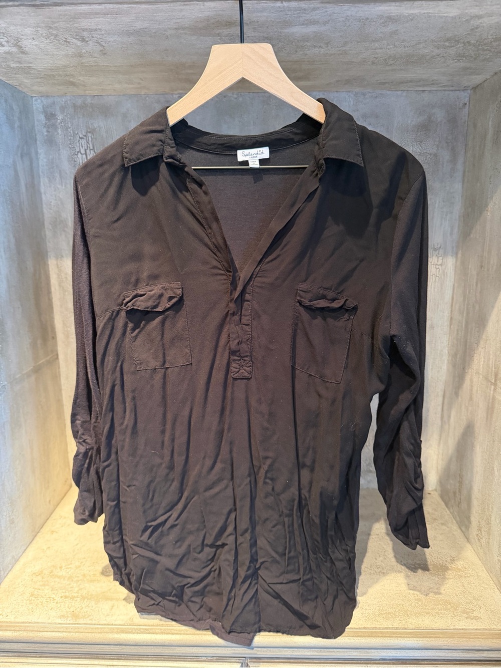 Splendid Women’s Black Long-Sleeve Shirt